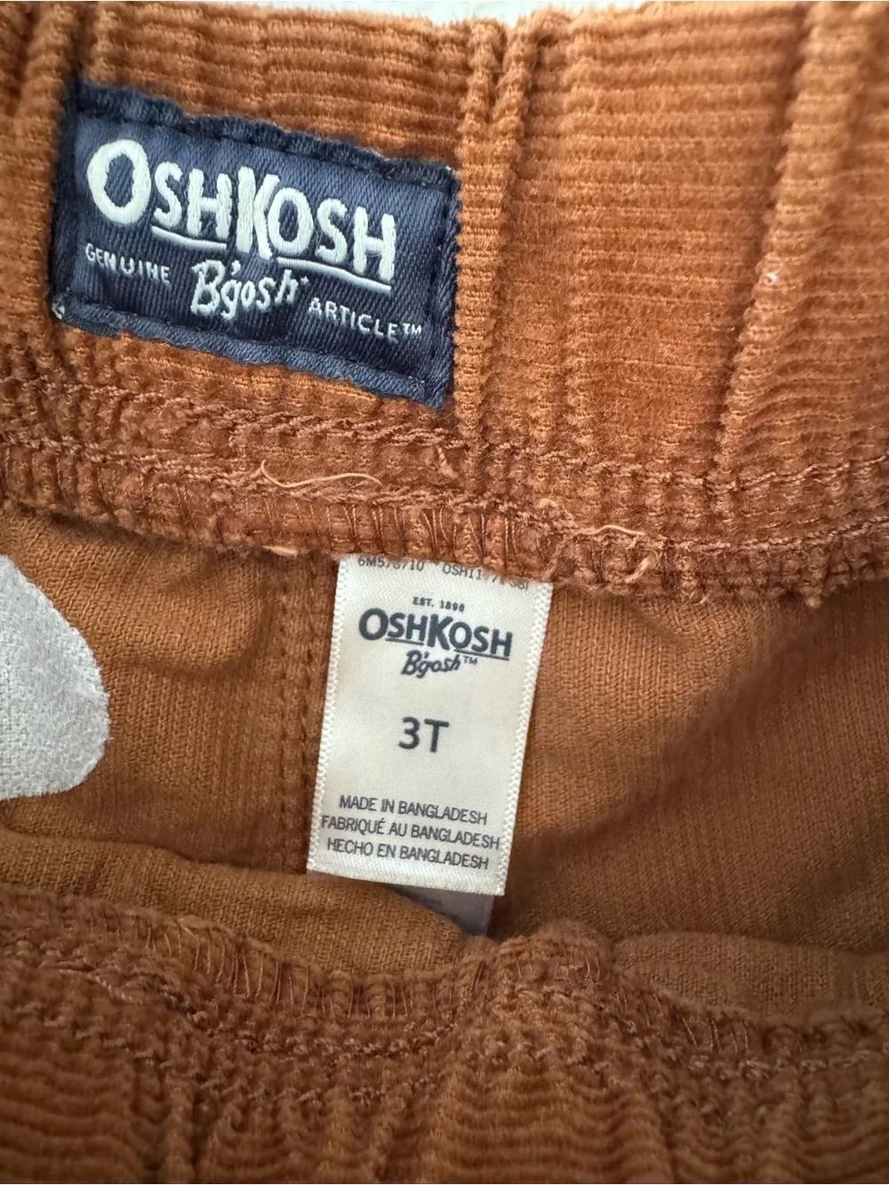 OshKosh B'gosh Rust Brown Corduroy Jogger Pants - Like New